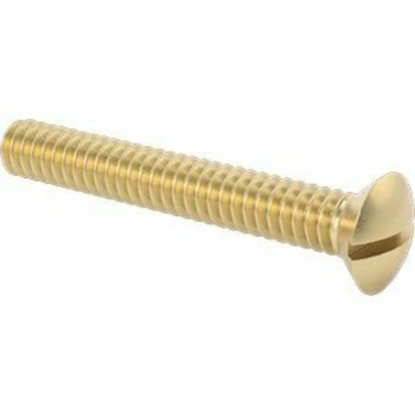 Bsc Preferred Brass Slotted Oval Head Screws 6-32 Thread Size 1 Long, 50PK 91700A153